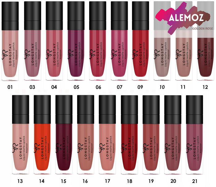 Golden Rose Matte Lipkit Rose Taupe - Long-Lasting Liquid Matte Lipstick & Lipliner Set