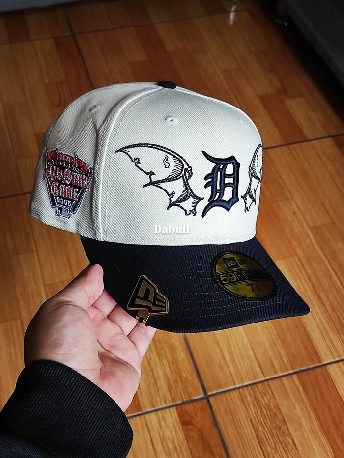 Gorra Detroit Tigers MLB Team Wings 59FIFTY Fitted Beige Claro
