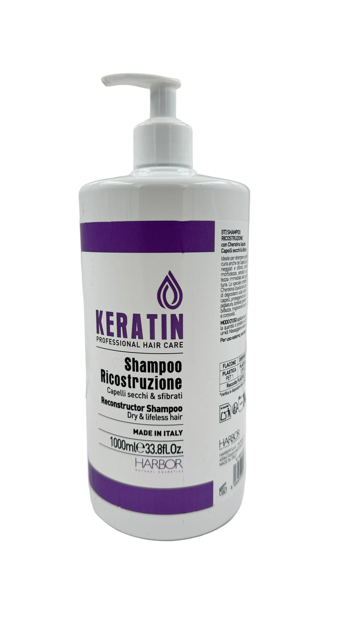 Harbor Keratin Reconstructor Shampoo for Dry & Lifeless Hair 1000 ml