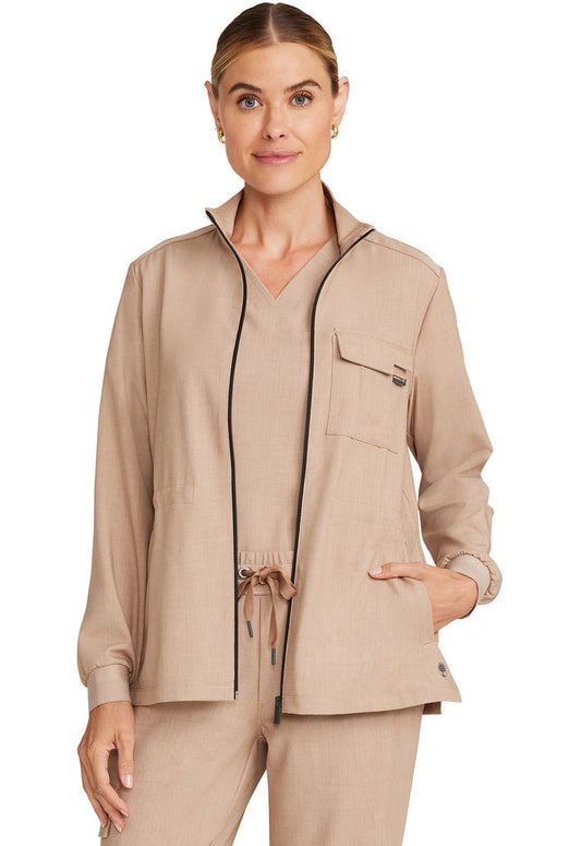 Healing Hands Quest Zip Front Utility Scrub Jacket