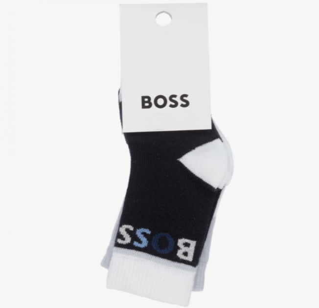 HUGO BOSS Baby Boys Blue Socks (2 Pack)