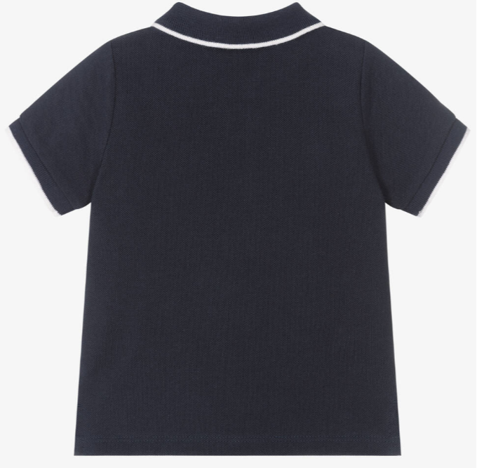 HUGO BOSS Baby Boys Navy Blue Cotton Polo Shirt