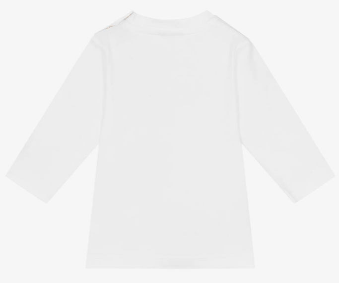 HUGO BOSS Baby Boys White Cotton Jersey Top
