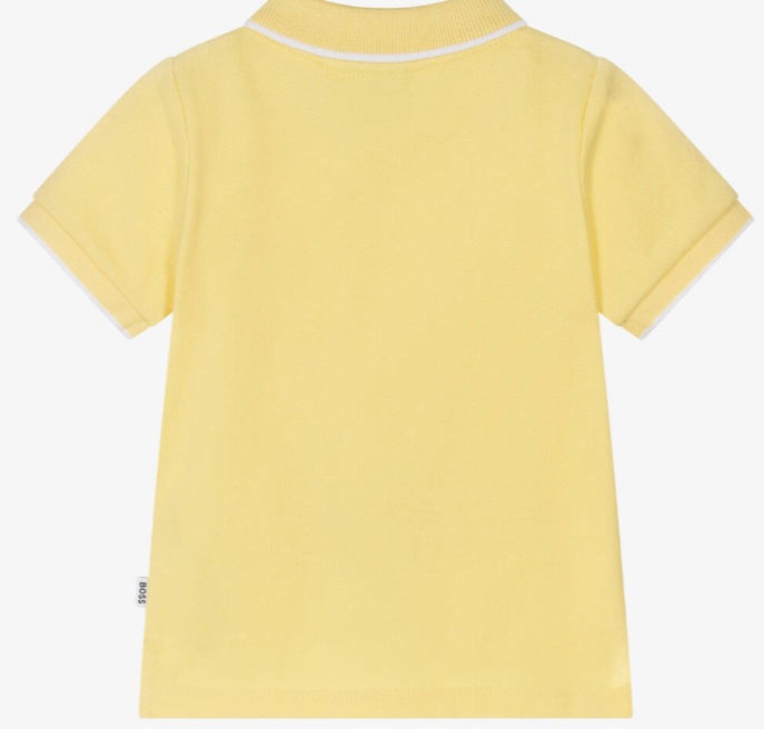 HUGO BOSS Baby Boys Yellow Logo Polo Shirt
