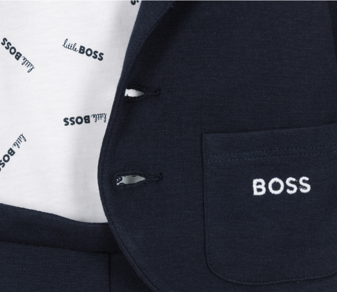 HUGO BOSS Baby Navy Blue Suit Romper