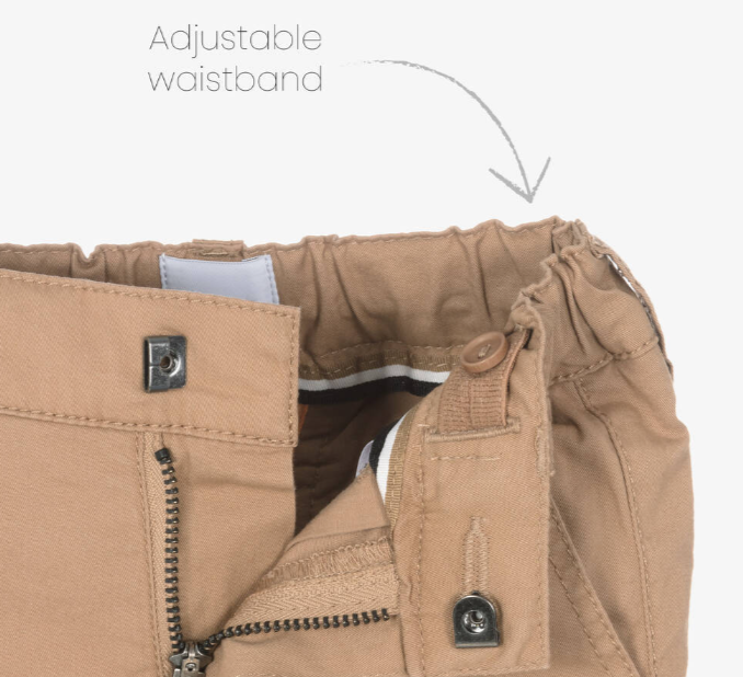 HUGO BOSS Boys Beige Cotton Chino Shorts