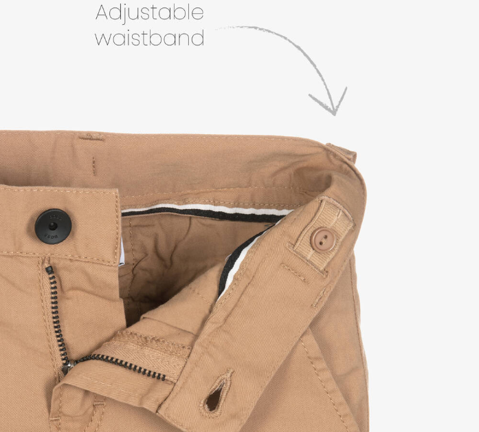 HUGO BOSS Boys Beige Cotton Chino Trousers