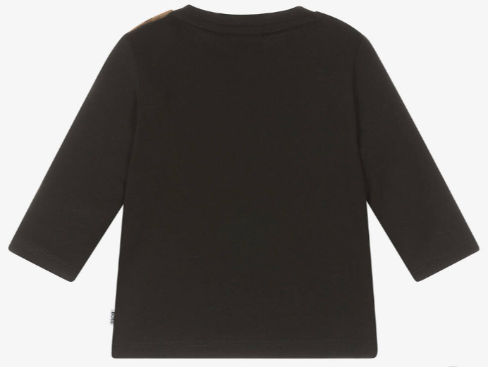HUGO BOSS Boys Black Cotton Top