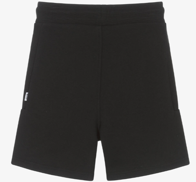 HUGO BOSS Boys Black Drawstring Jersey Shorts