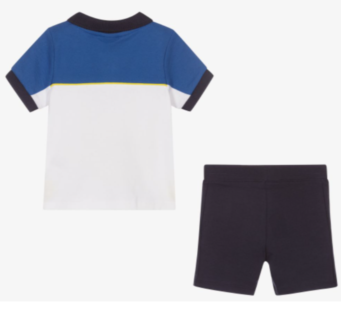 HUGO BOSS Boys blue cotton shorts set