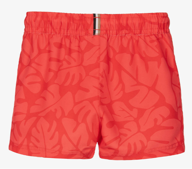 HUGO BOSS Boys Red Swim Shorts