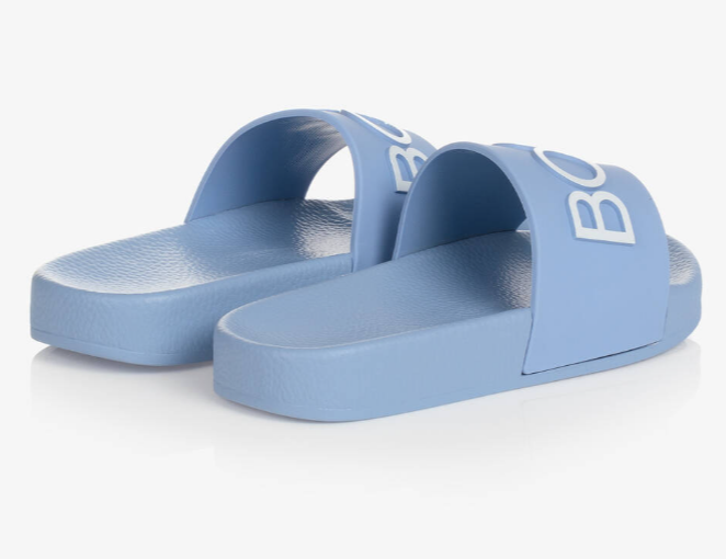HUGO BOSS Pale Blue Logo Sliders