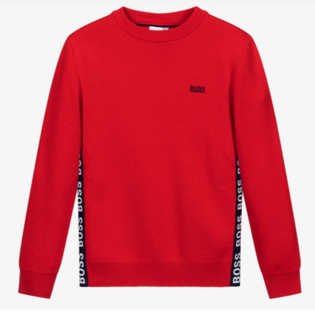 HUGO BOSS red wool  blend sweater
