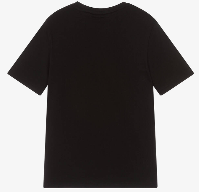 HUGO BOSS Teen Boys Black Cotton T-Shirt