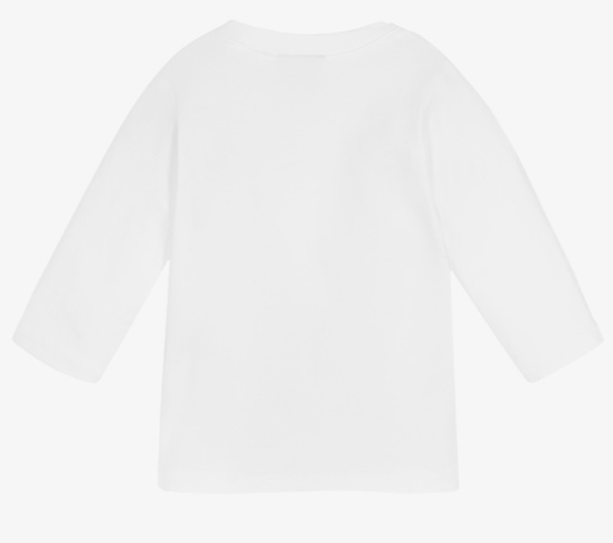 HUGO BOSS White Organic Cotton Logo Top