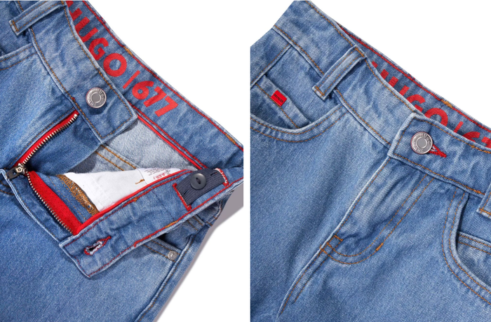 HUGO mid-rise denim shorts