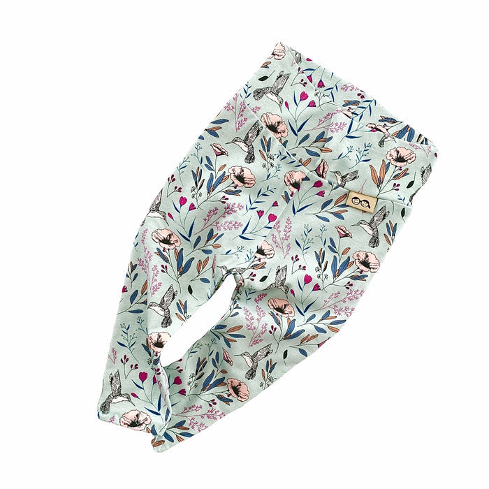Hummingbirds on Sage Leggings