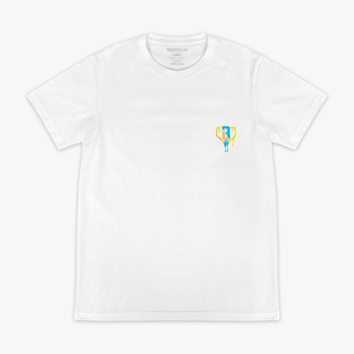 White Ice Cream Blueberry Lemonade graphic tee — front view