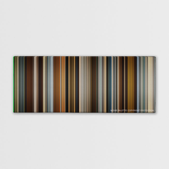 In Time color palette canvas print: thousands of thin vertical stripes of color