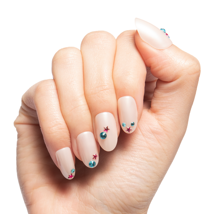 Iridescent Gem Party - Press On | Medium | Oval