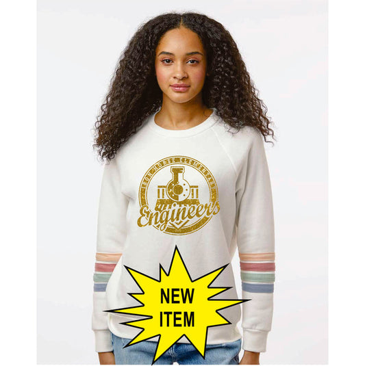 Iron Horse Ladies Stripe Sleeve Crewneck