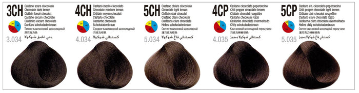 Itely Aquarely Permanent Hair Color 3CH Chocolate Dark Brown / CH- Chocolate / 3 Professional Salon Products