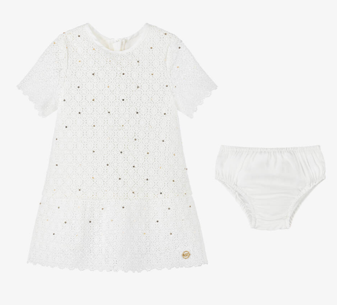 MICHAEL KORS Ivory Cotton Lace Dress