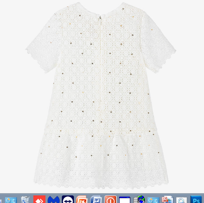 MICHAEL KORS Ivory Cotton Lace Dress