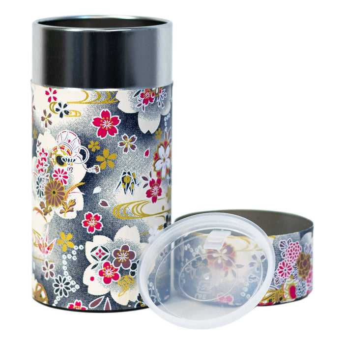 Tea Canister - Japanese Floral  -  Accessories  -  Full Leaf Tea Company