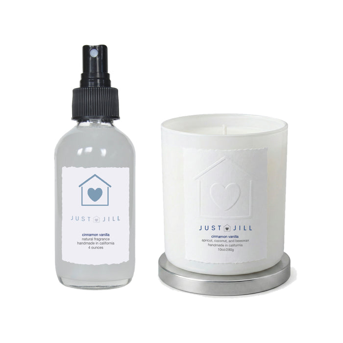 Just Jill Cinnamon Vanilla Candle & Room Spray Gift Set