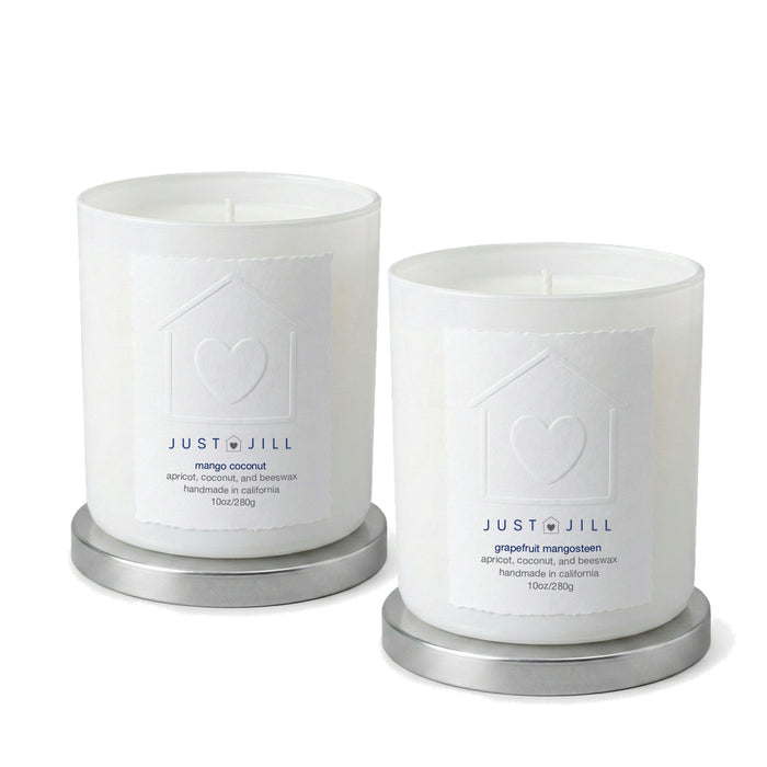 Just Jill Mango Coconut and Grapefruit & MangosteenScented Candles (2-pack)
