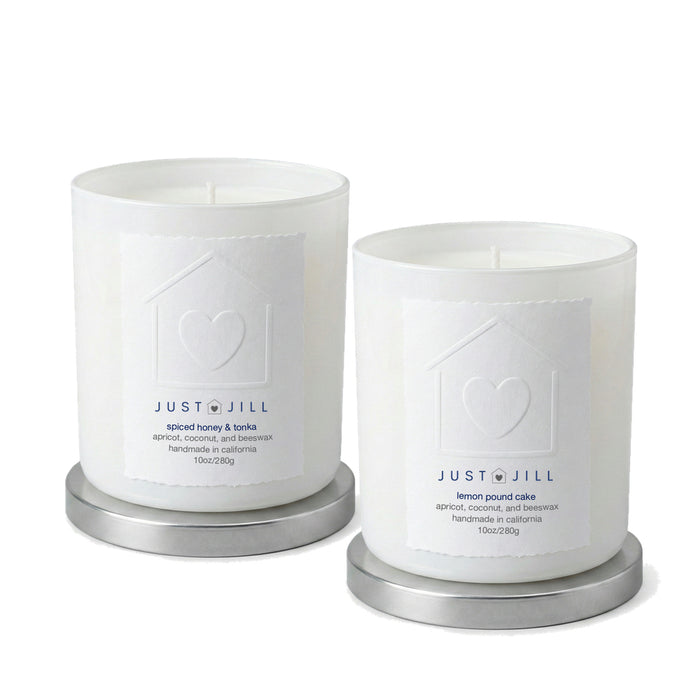 Just Jill Spiced Honey Tonka and Lemon Pound Cake Scented Candles (2 pack)
