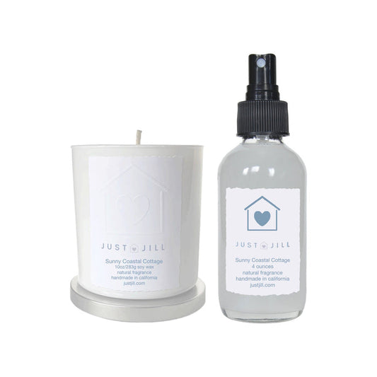 Just Jill Sunny Coastal Cottage Scented Candle & Room Spray Gift Set