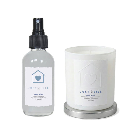 Just Jill Vanilla Orchid Scented Candle & Room Spray Gift Set