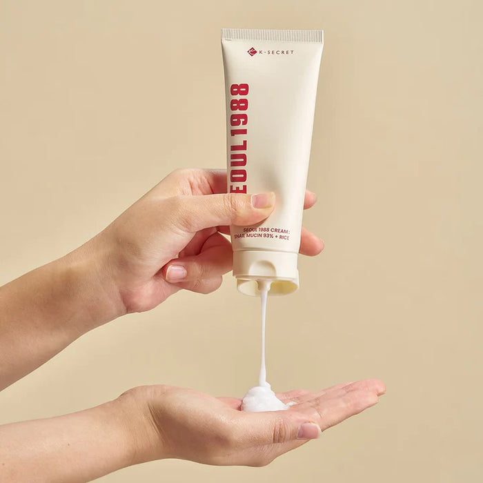 K-SECRET Seoul 1988 Snail Mucin 93% + Rice - raminamasis veido kremas