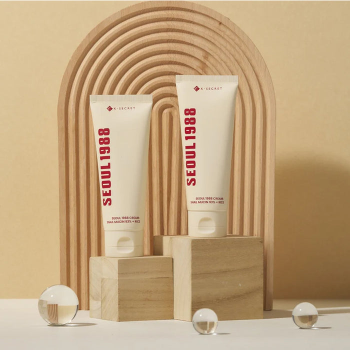 K-SECRET Seoul 1988 Snail Mucin 93% + Rice - raminamasis veido kremas