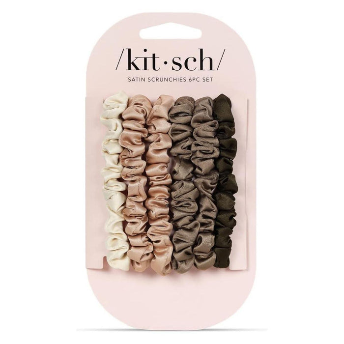 Kitsch Ultra-Petite Satin Scrunchies 6 pcs