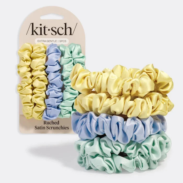 Kitsch Ultra-Petite Satin Scrunchies 6 pcs