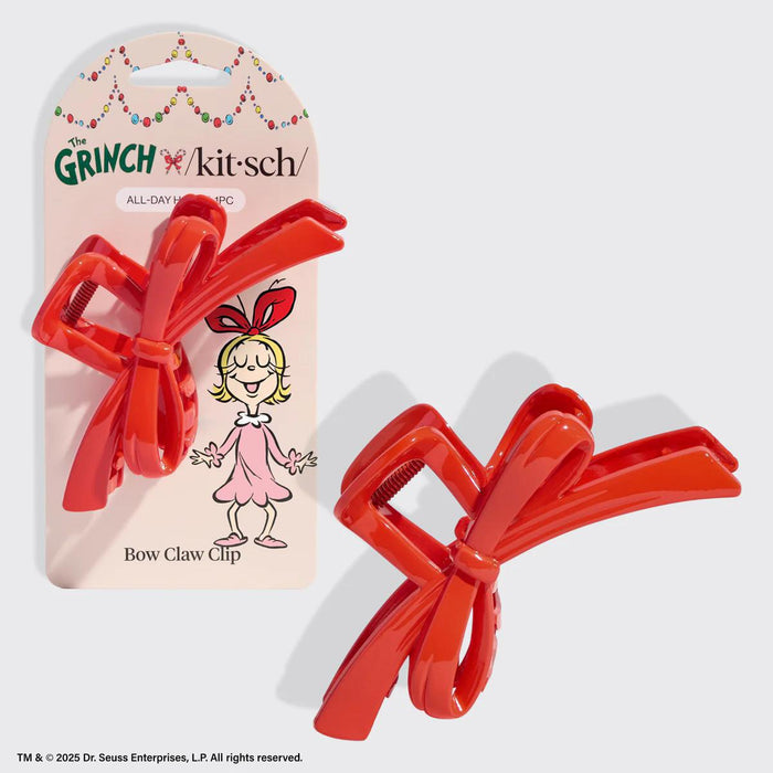 Kitsch x The Grinch Red Bow Claw Clip