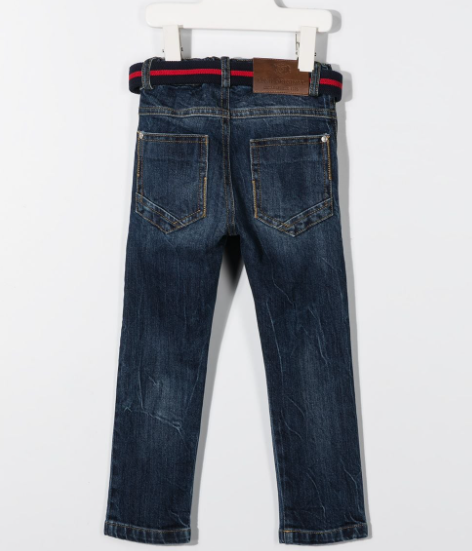 Lapin House Belted Fitted Jeans