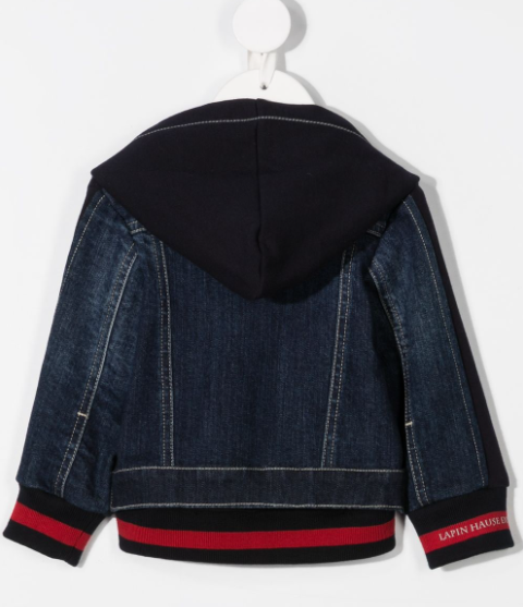 LAPIN HOUSE zip-up jeans hoodie