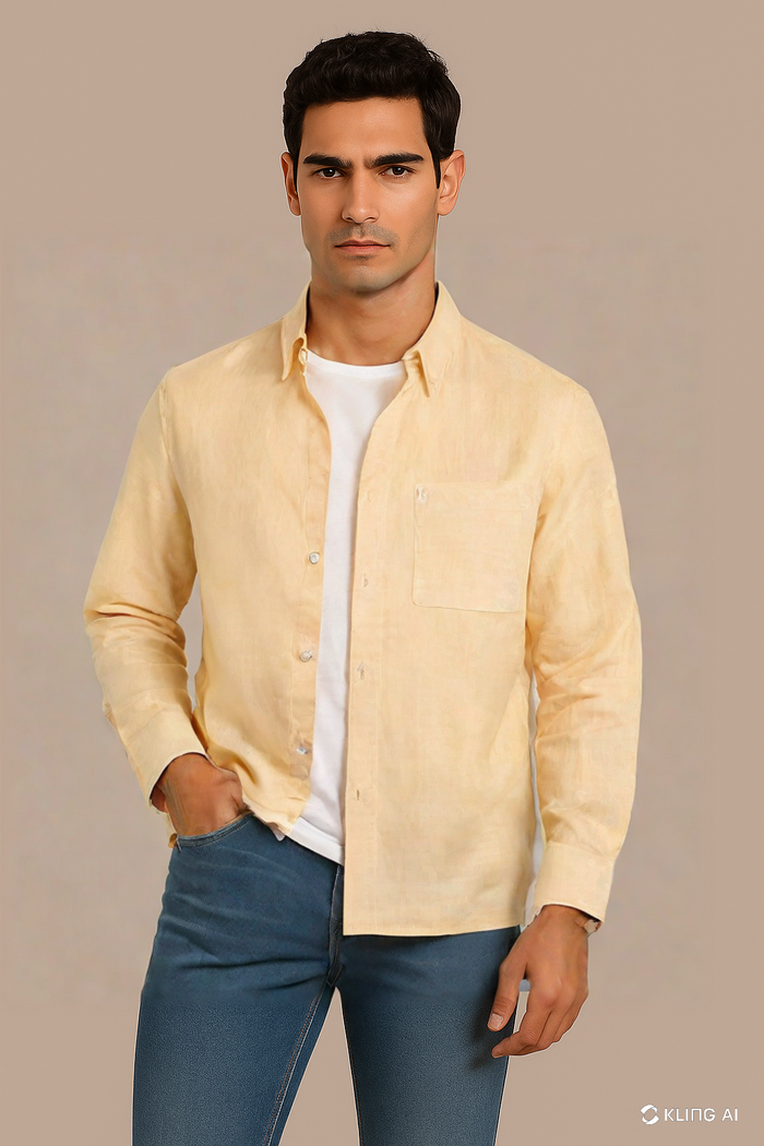 Light Apricot Oxford Shirt