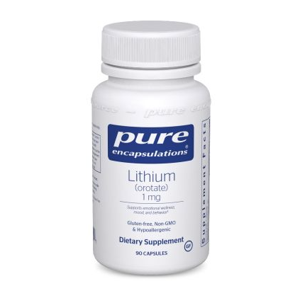 Lithium Orotate 1mg 90 capsules by Pure Encapsulations
