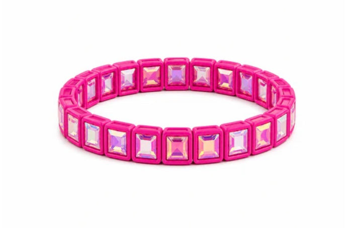 LM-Hot Pink Rhinestone Bracelet