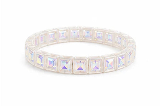 LM-White Rhinestone Bracelet