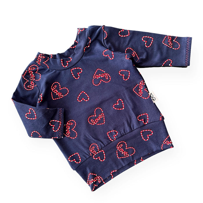 Love Hearts on Blue Lounge Set