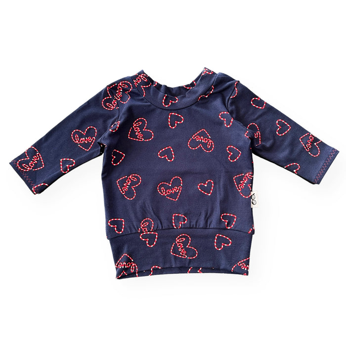 Love Hearts on Blue Lounge Set