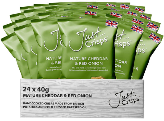 Mature Cheddar and Red Onion Crisps 40g (Case of 24)