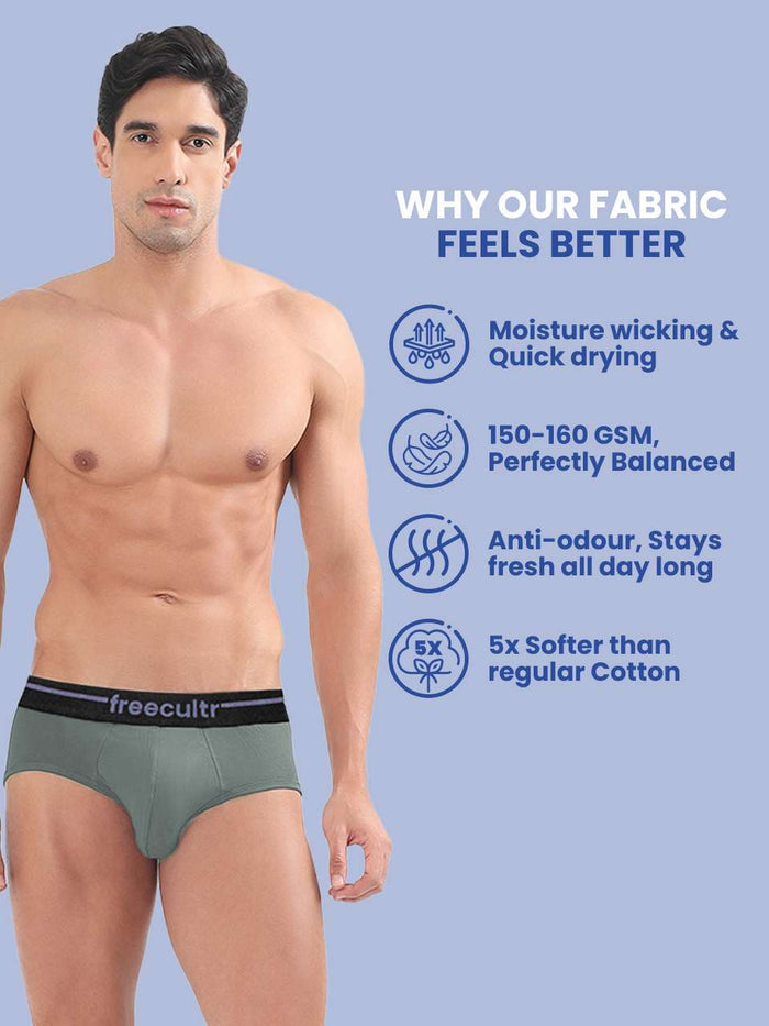 Men’s Adaptive Cotton Stretch Briefs Pack of 3