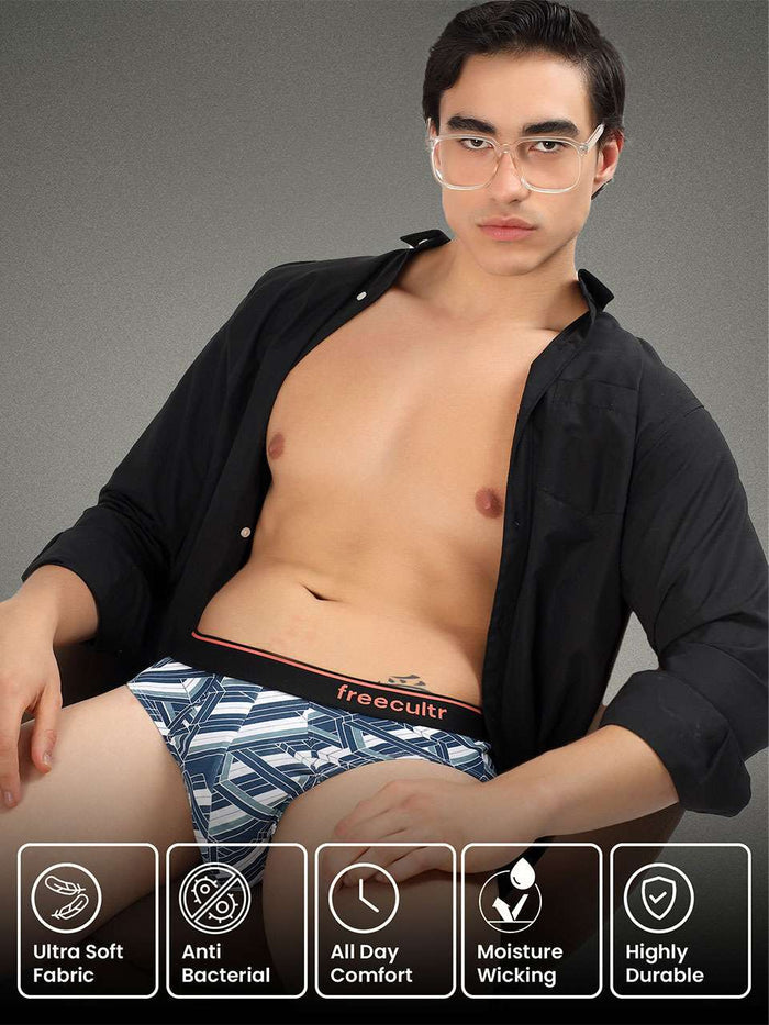 Men's Cotton Printed Briefs (Pack of 1)